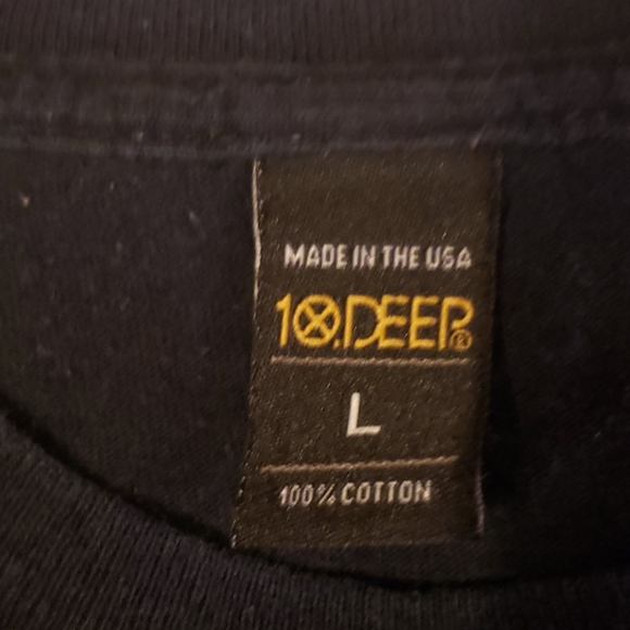 MENS 10.DEEP TEE with American Flag - Picture 3 of 4